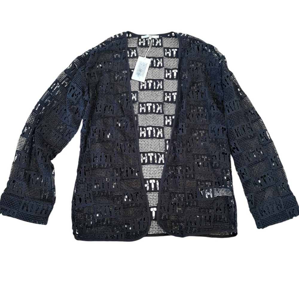 Kith Black Openwork Crochet Jacket